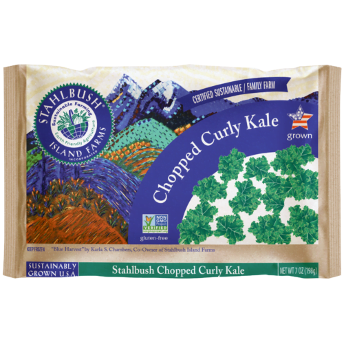 chopped curly kale