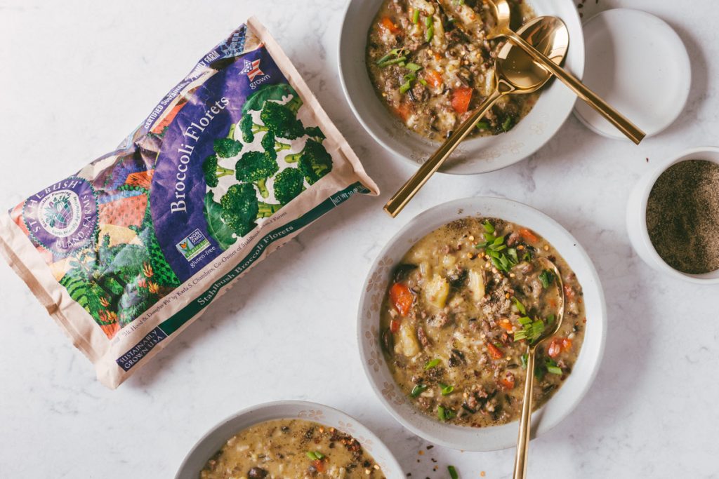 Broccoli Sausage Wild Rice Soup