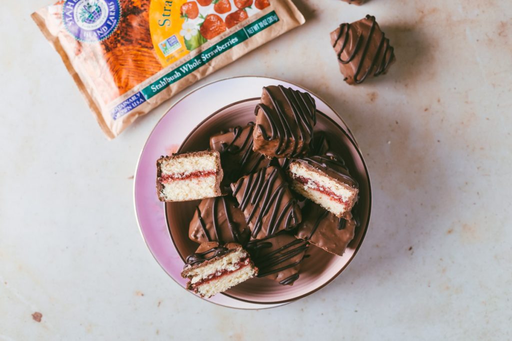 Strawberry Chocolate Petit Fours
