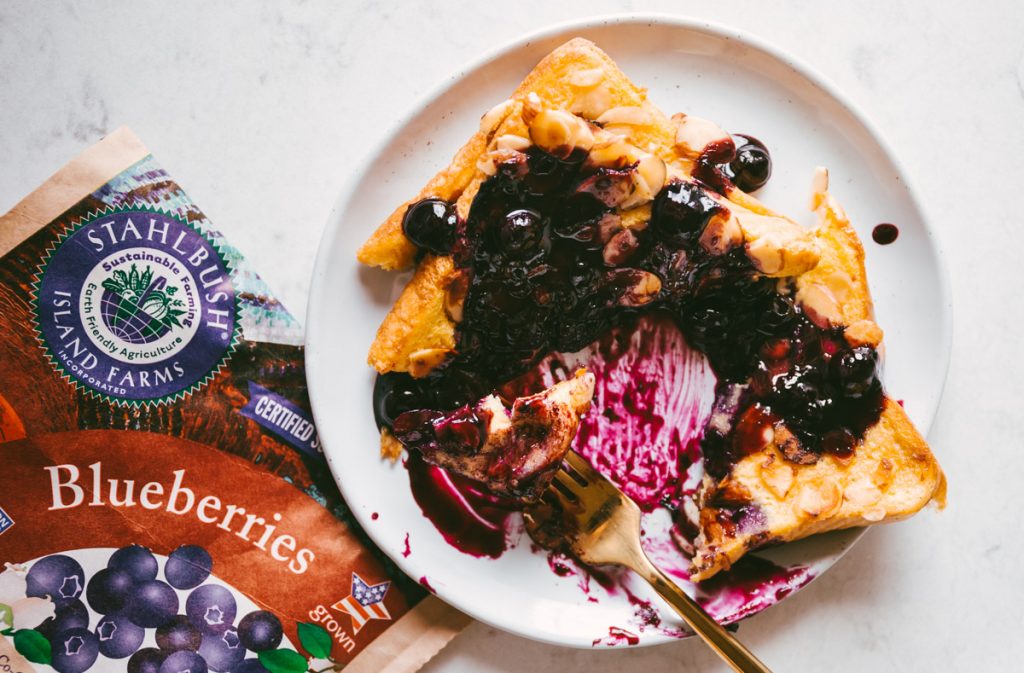 French Toast with Blueberry Sauce