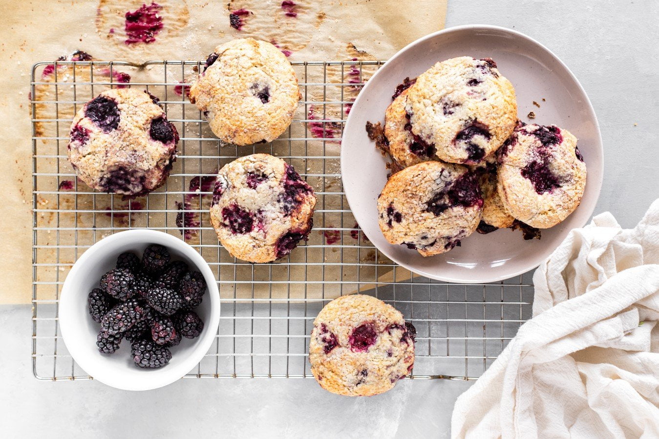 Mariobery scones overhead Marion Blackberry Scones