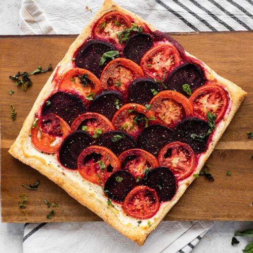 Tomato Beet Ricotta Tart