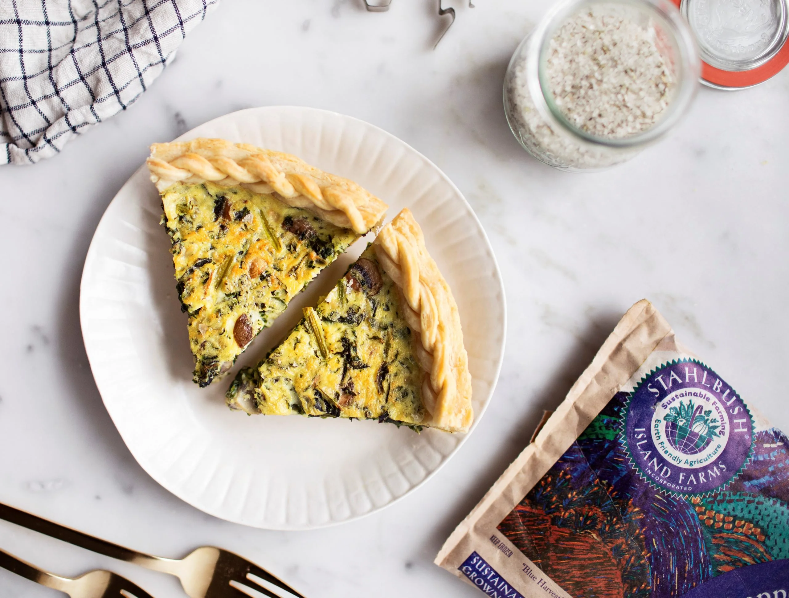 Kale & Mushroom Quiche