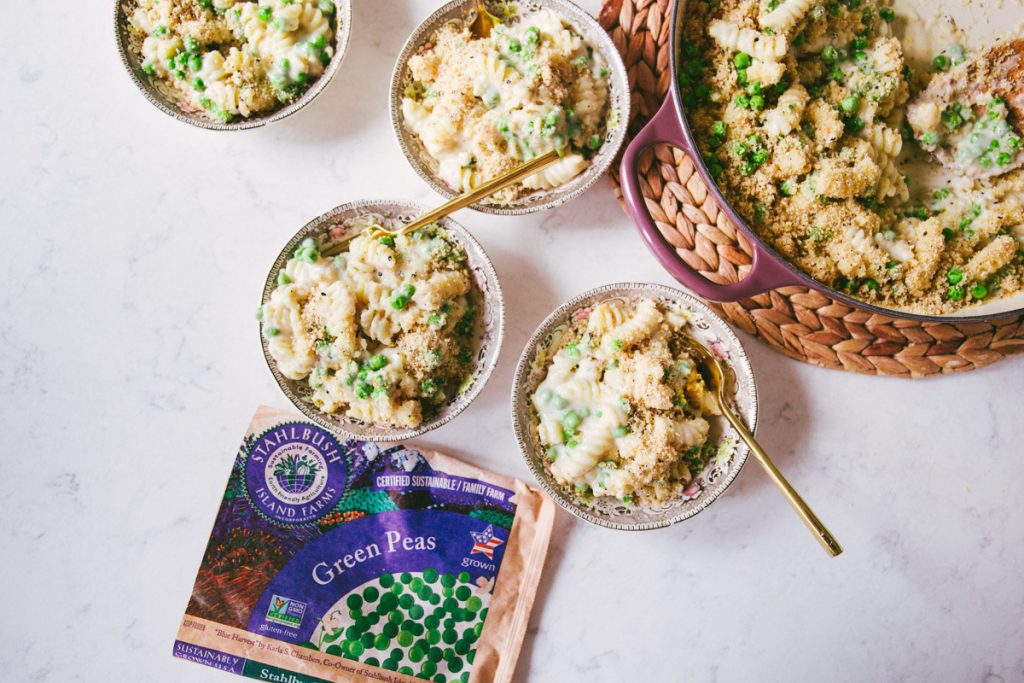 Cheesy Pasta & Peas