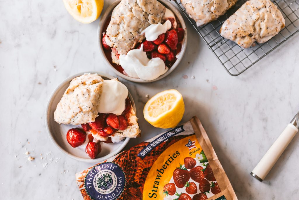 Lemon Poppyseed Strawberry Shortcake
