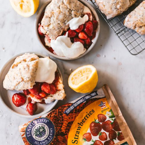 Lemon Poppyseed Strawberry Shortcake