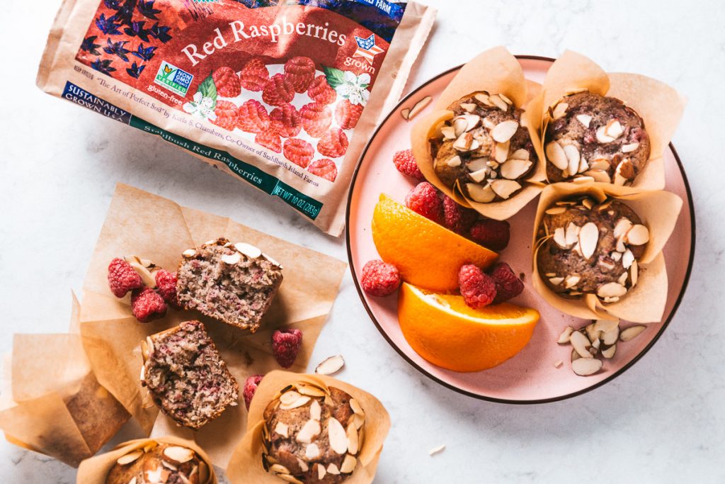 Raspberry Almond Muffins