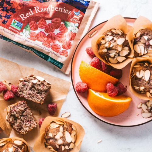 Raspberry Almond Muffins