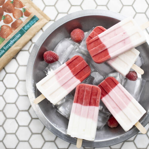 Roasted Strawberry Popsicles