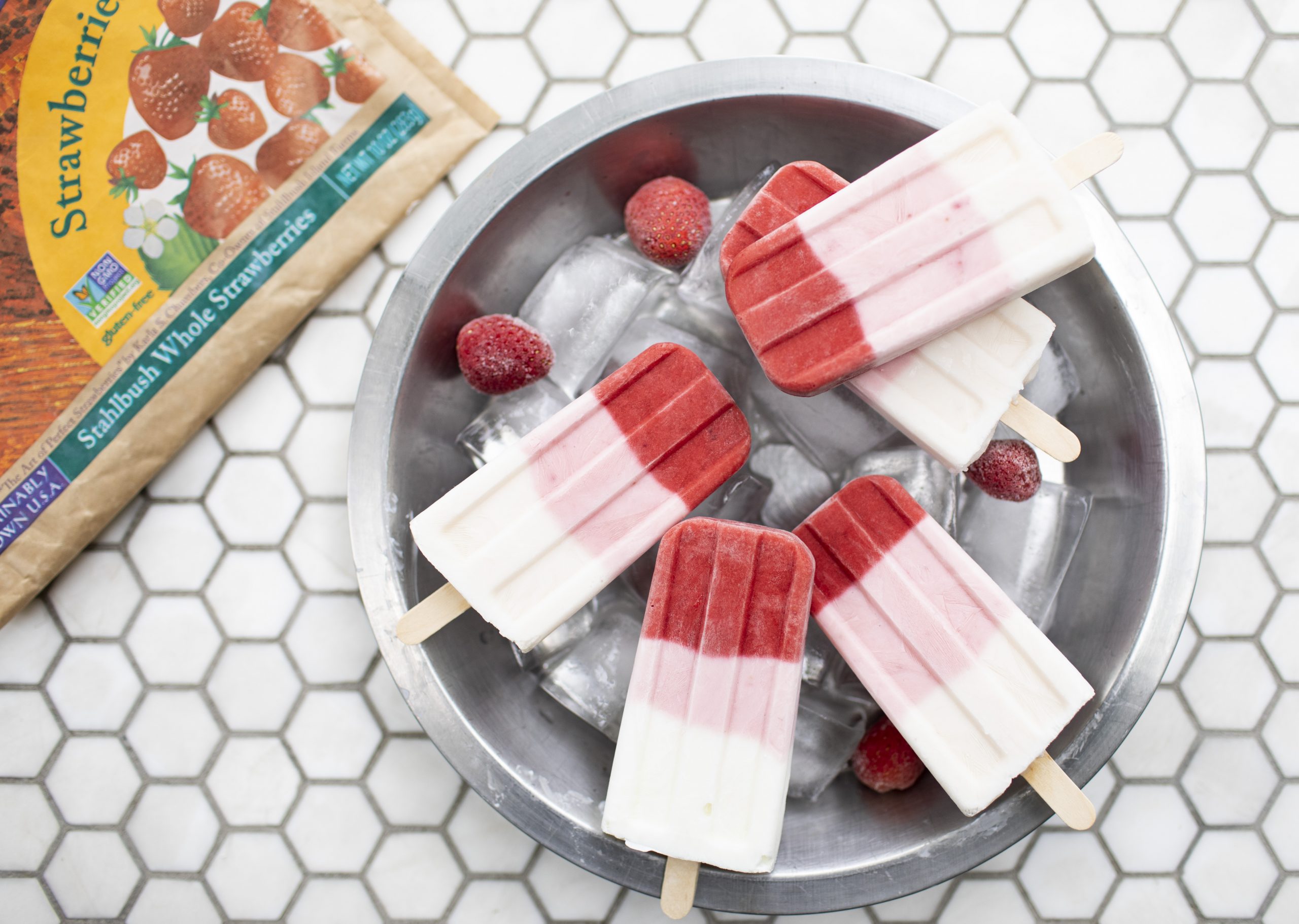 Roasted Strawberry Popsicles