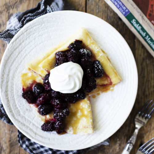 Roasted Blackberry Crepes