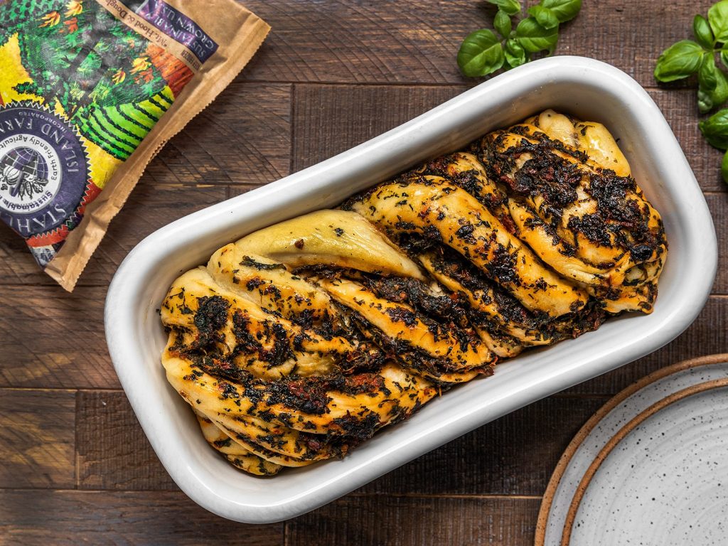 Spinach Tomato Babka