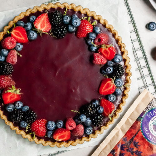 Vegan Berry Chocolate Tart