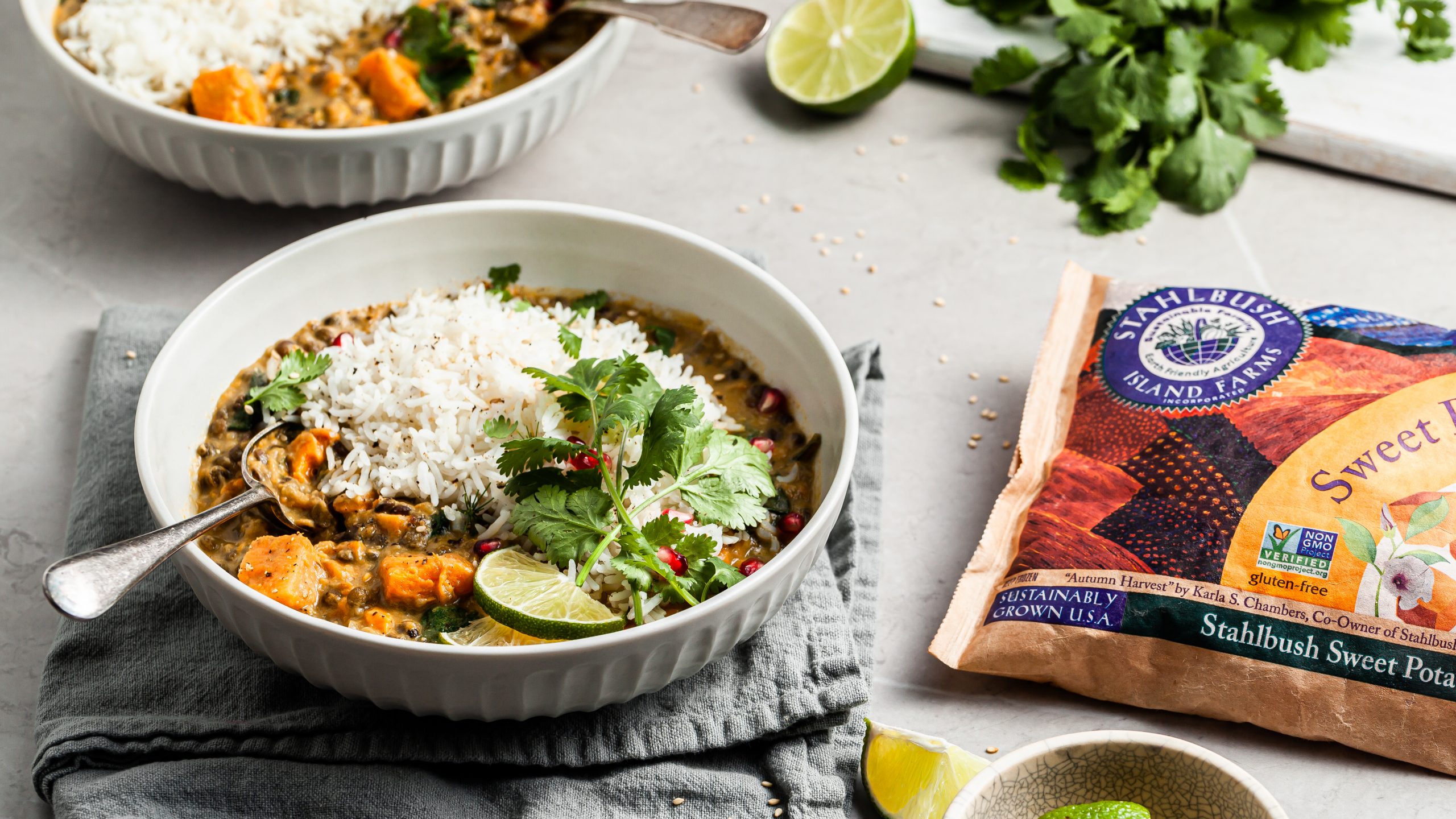 16 x 9 Branded Plated Shot 2 Sweet Potato Lentil Curry by Bronwyn Fraser