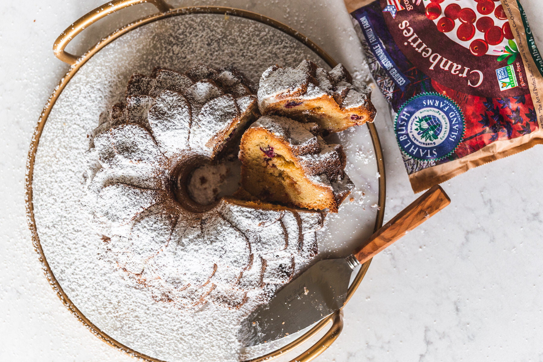 Cranberry Caramel Bundt Cake