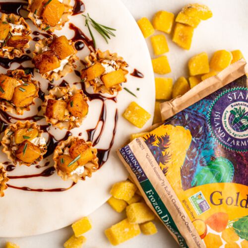 Roasted Golden Beet Tartlets