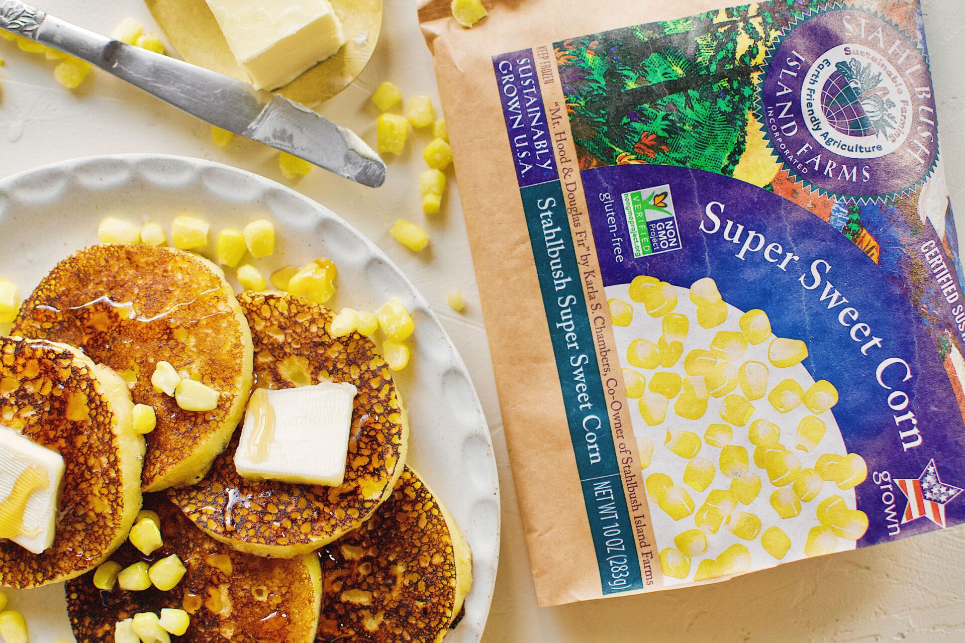 Sweet Corn Griddle Cakes Stahlbush Island Farms