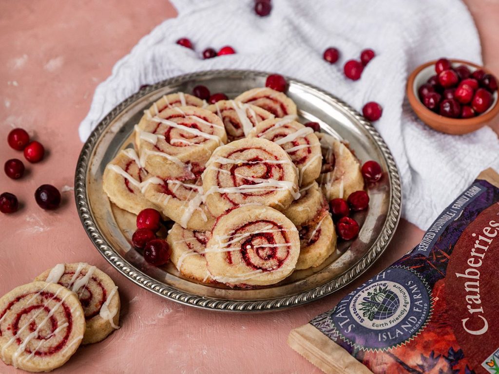 Cranberry Orange Pinwheel Cookies