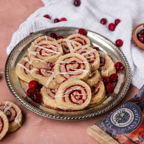 Cranberry Orange Pinwheel Cookies