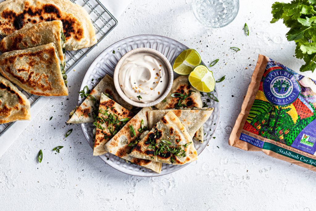 Easy Spinach Stuffed Flatbread