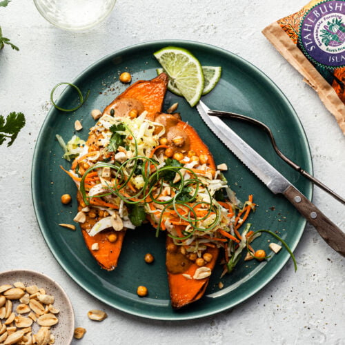 Thai Stuffed Sweet Potatoes