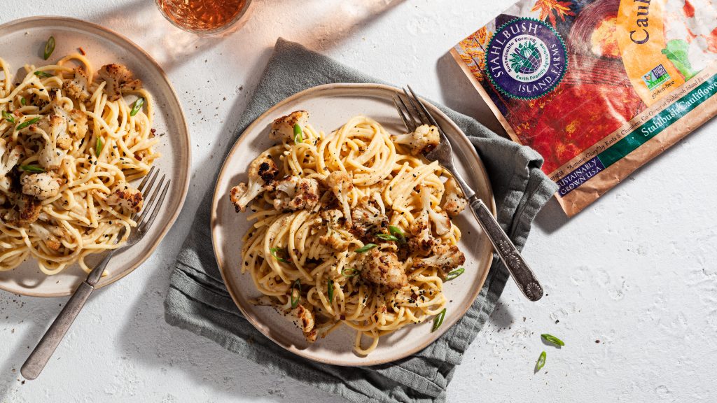 Garlic Miso Cauliflower Pasta