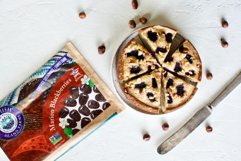 Marionberry Hazelnut Tea Cake