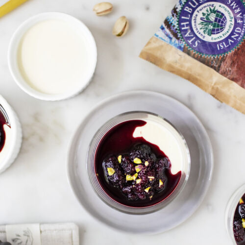 Cardamom Blackberry Panna Cotta