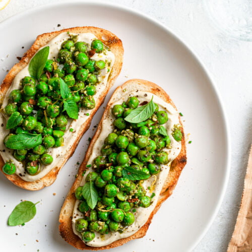 Pea & Cashew Ricotta Toast