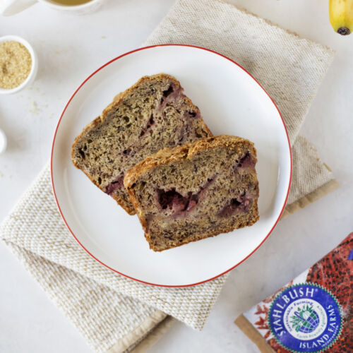 Roasted Strawberry Banana Bread