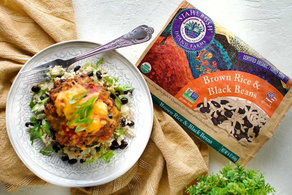 Stahlbush Island Farms Frozen Brown Rice & Black Beans