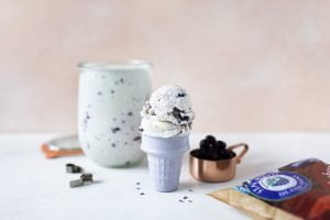 Roasted Blueberry Lavender Ice Cream