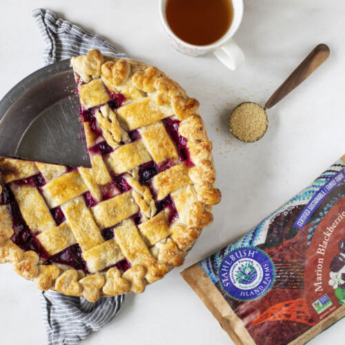 Rhubarb Marionberry Pie