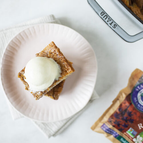 Raspberry Peach Snack Cake