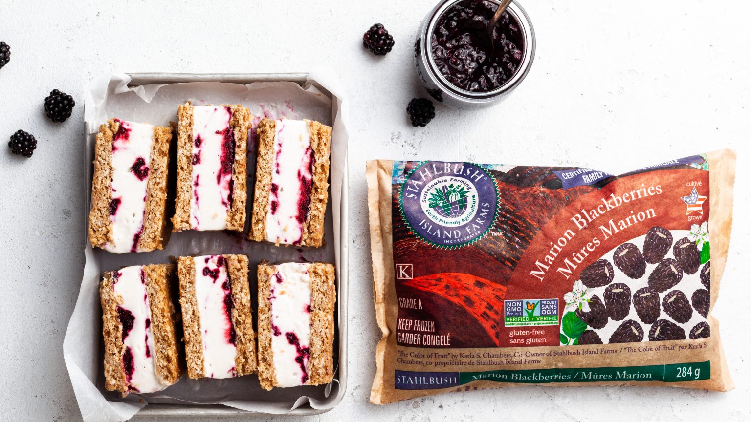 9 x 16 Branded Berry Swirl Ice Cream Sandwiches 5 of 7 Berry Swirl Ice Cream Sandwiches