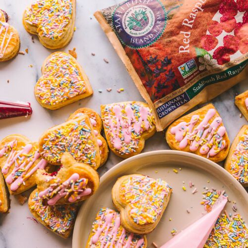 Heart Shaped Raspberry Tarts