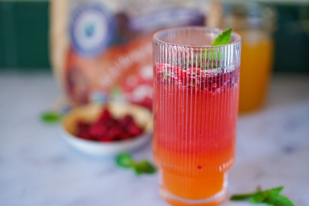 Non-Alcoholic Raspberry Passion Fruit Mocktail