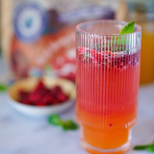 Non-Alcoholic Raspberry Passion Fruit Mocktail