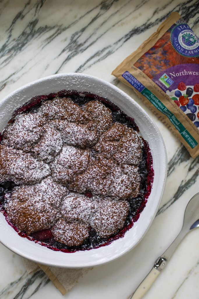 Chocolate Mixed Berry Cobbler Stahlbush Island Farms