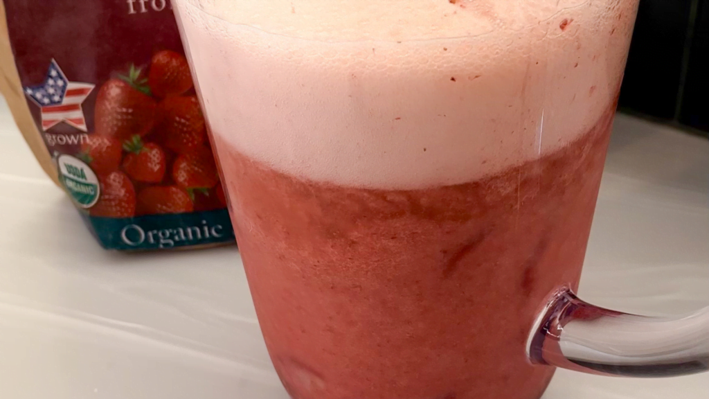 Non-alcoholic strawberry sangria punch