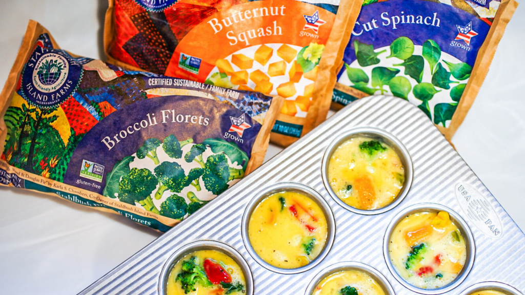 Baked veggie egg bites