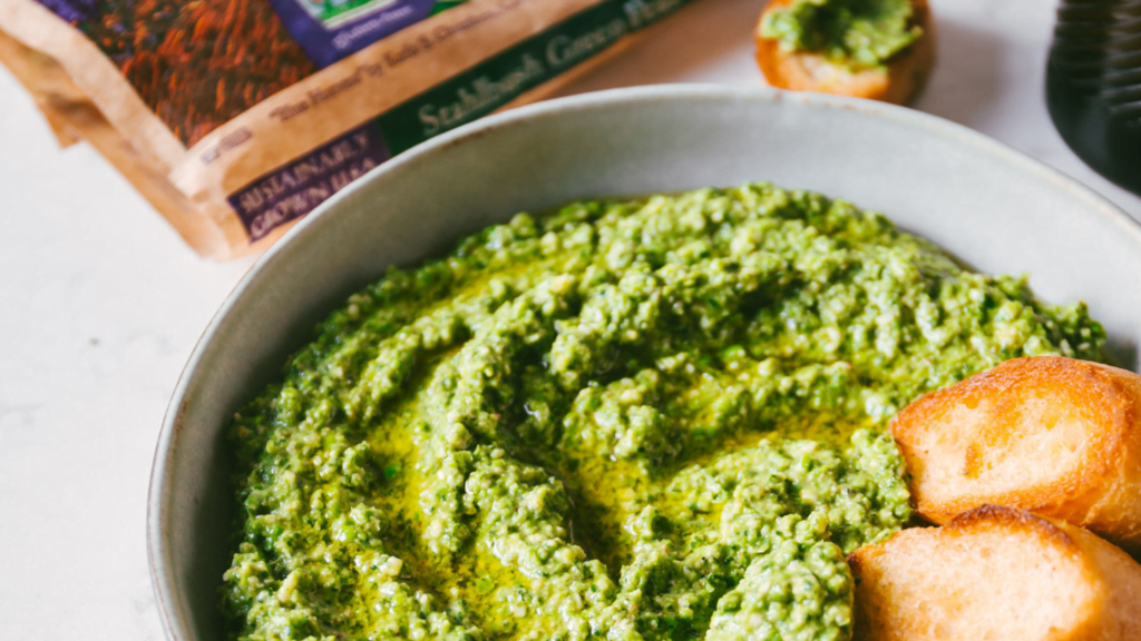 pea and walnut pesto