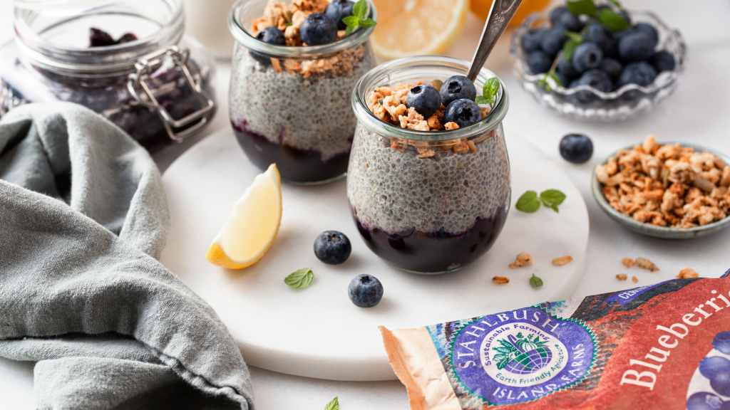 blueberry lemon chia pudding