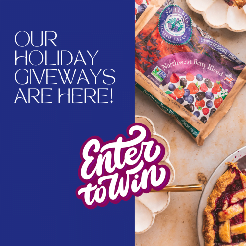 holiday giveaway 2024 for Stahlbush Island Farms