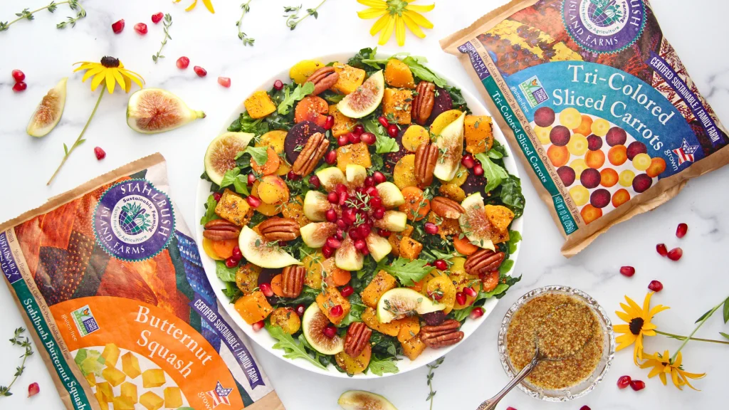 roasted veggie harvest salad