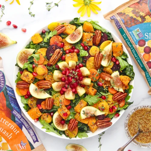 roasted veggie harvest salad